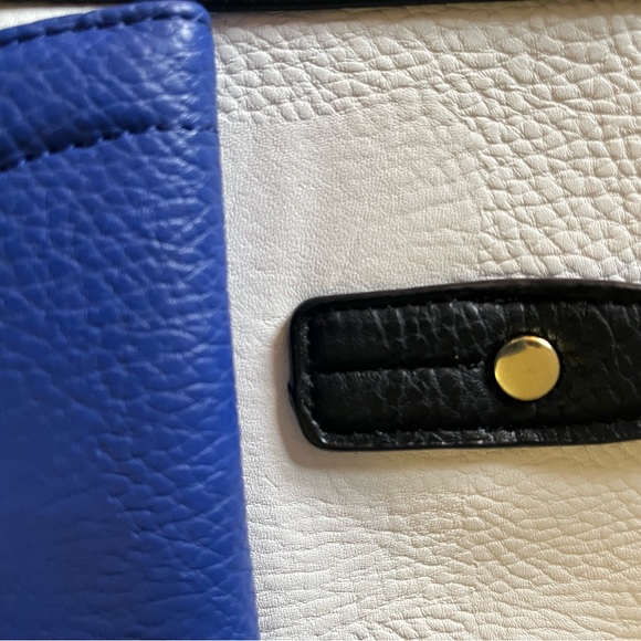 Olivia + Joy Black, White, and Blue Satchel - Picture 16 of 16